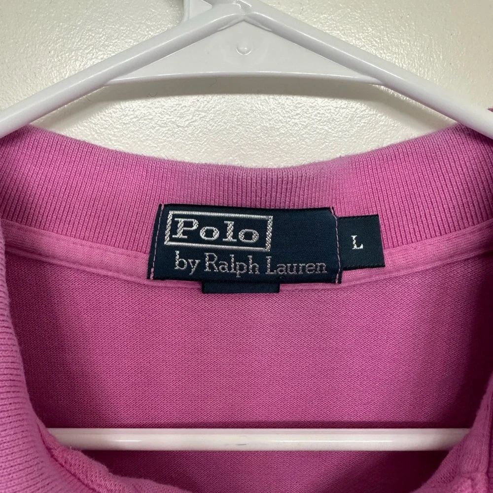 Vintage Polo Ralph Lauren Pink Classic Fit Polo Shirt L - Send Offer! - Picture 3 of 4